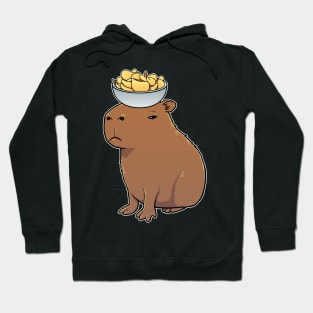 Capybara with Potato Chips on its head Hoodie